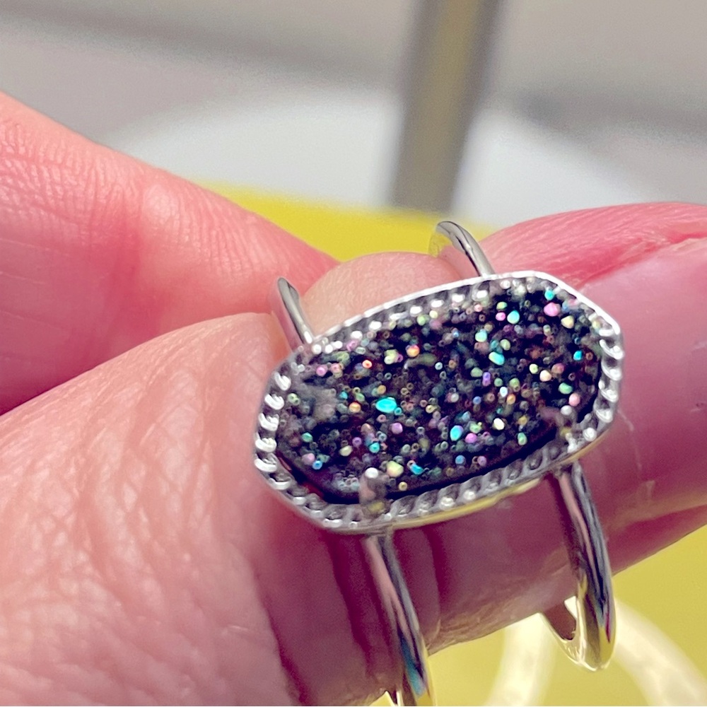 Kendra Scott Elyse Multicolor Drusy Ring 🪩Size 8